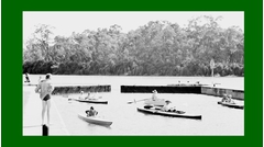 1956: Rowing down the Murray River, Victoria