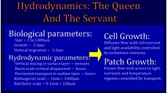 Food (TN & TP) entering a water body is mixed throughout the water body by the water motion and in the case of phytoplankton Is consumed at the smallest fluid turbulent scales,  the Kolmogorov scale and the Bachelor scale.  See Machado D. A., et al (2014), Estuarine, Coastal and Shelf Science 145, 1-16