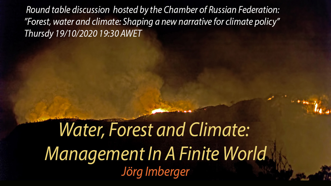 Water, Forest, Climate Managemnt In A Finite World